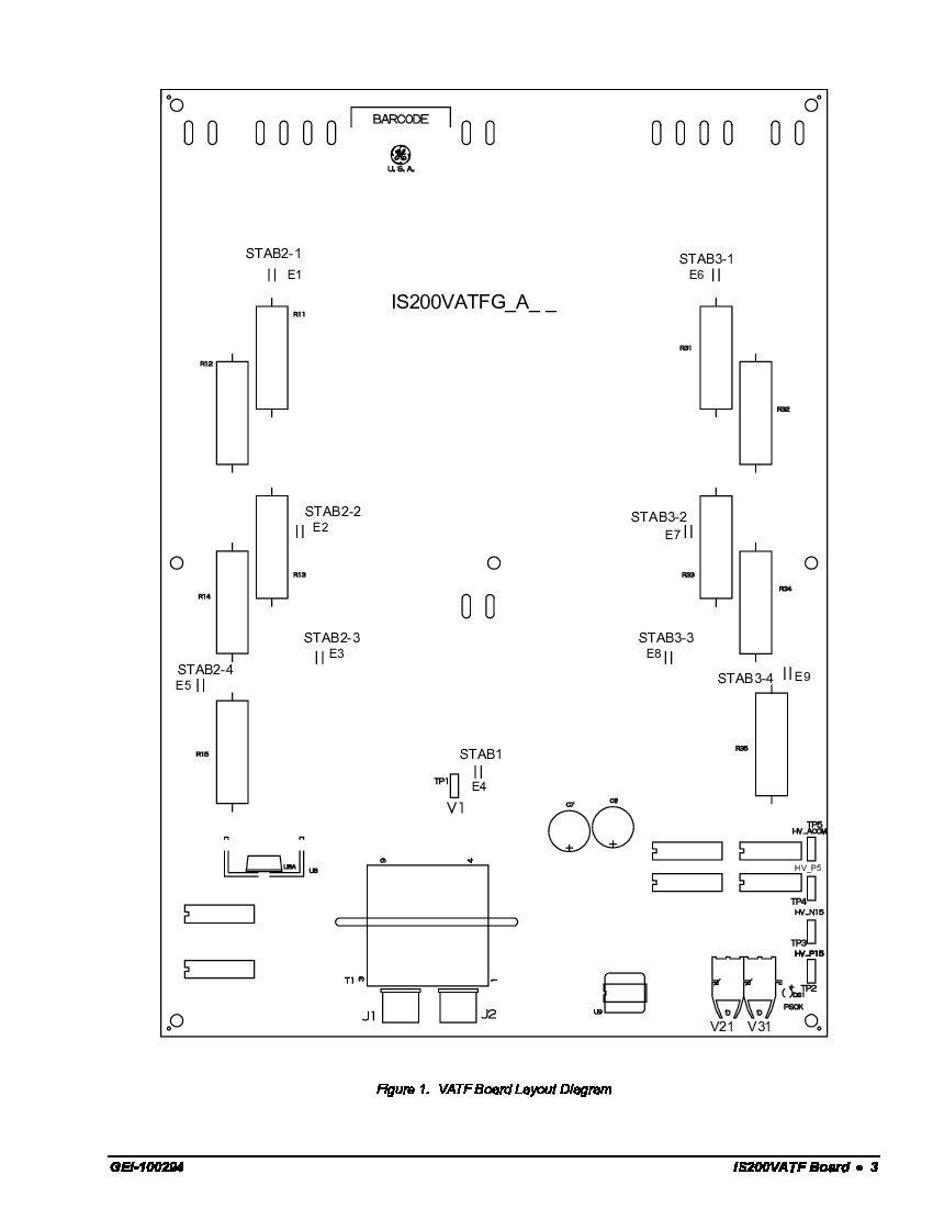 First Page Image of IS200VATFG1AAA Voltage Attenuator Feedback Board Circuit Diagram.pdf